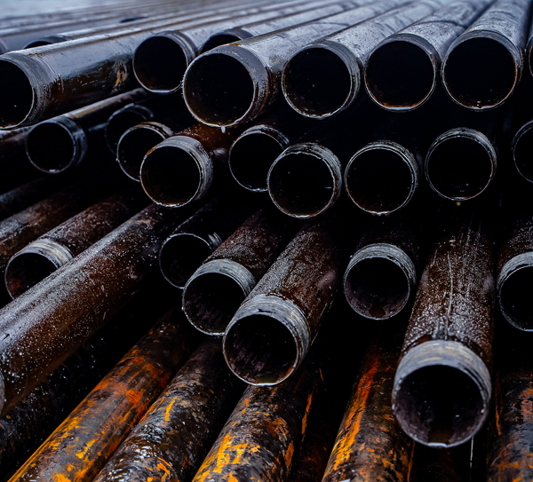 Downhole drilling steel pipes reclaimed